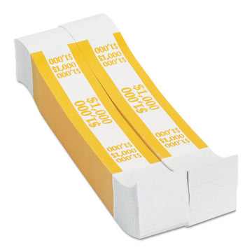 Pap-R Products Currency Straps, Yellow, $1,000 In $10 Bills, 1000 Bands-pack freeshipping - TVN Wholesale